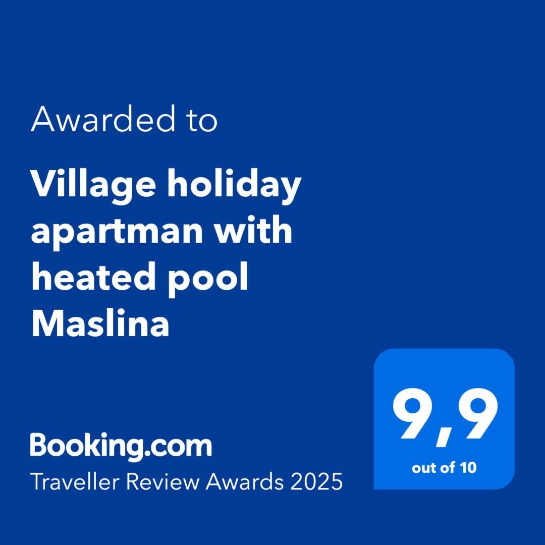 Village Holiday Apartman With Heated Pool Maslina Kostanje Dış mekan fotoğraf